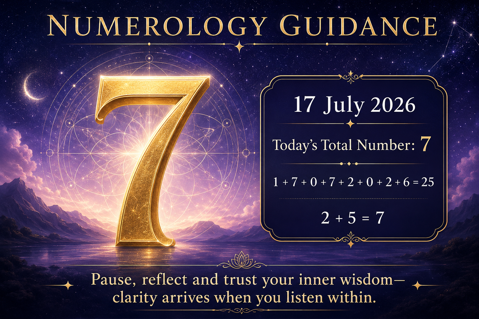 Numerology Guidance for 17 July 2026
