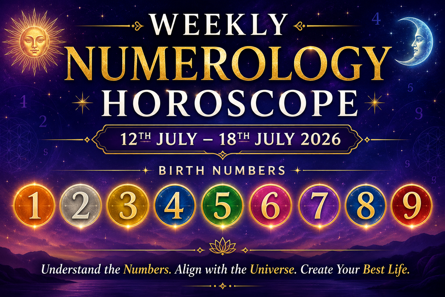 Weekly Numerology Horoscope (12th July – 18th July 2026)