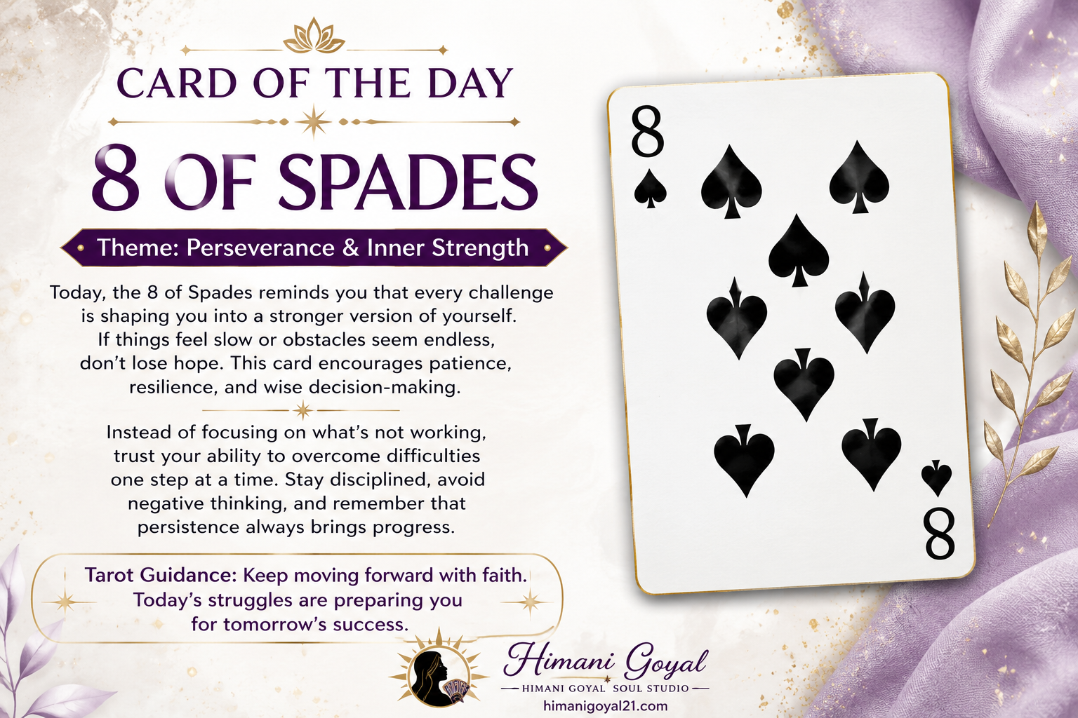 🂨 Card of the Day – 8 of Spades