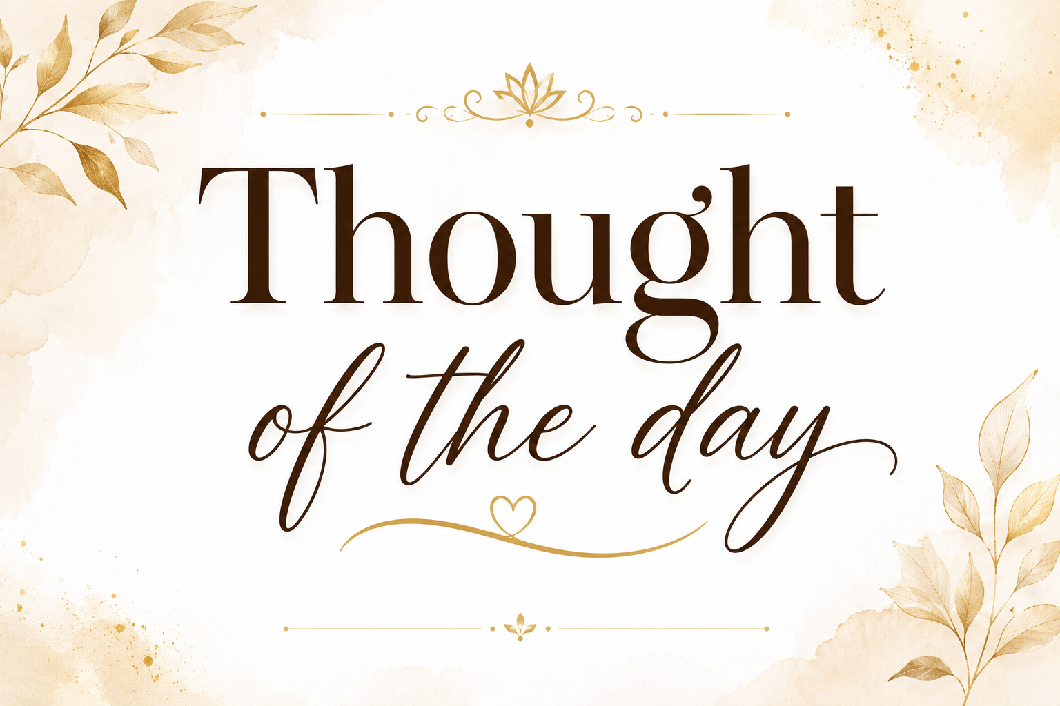 Thought of the day