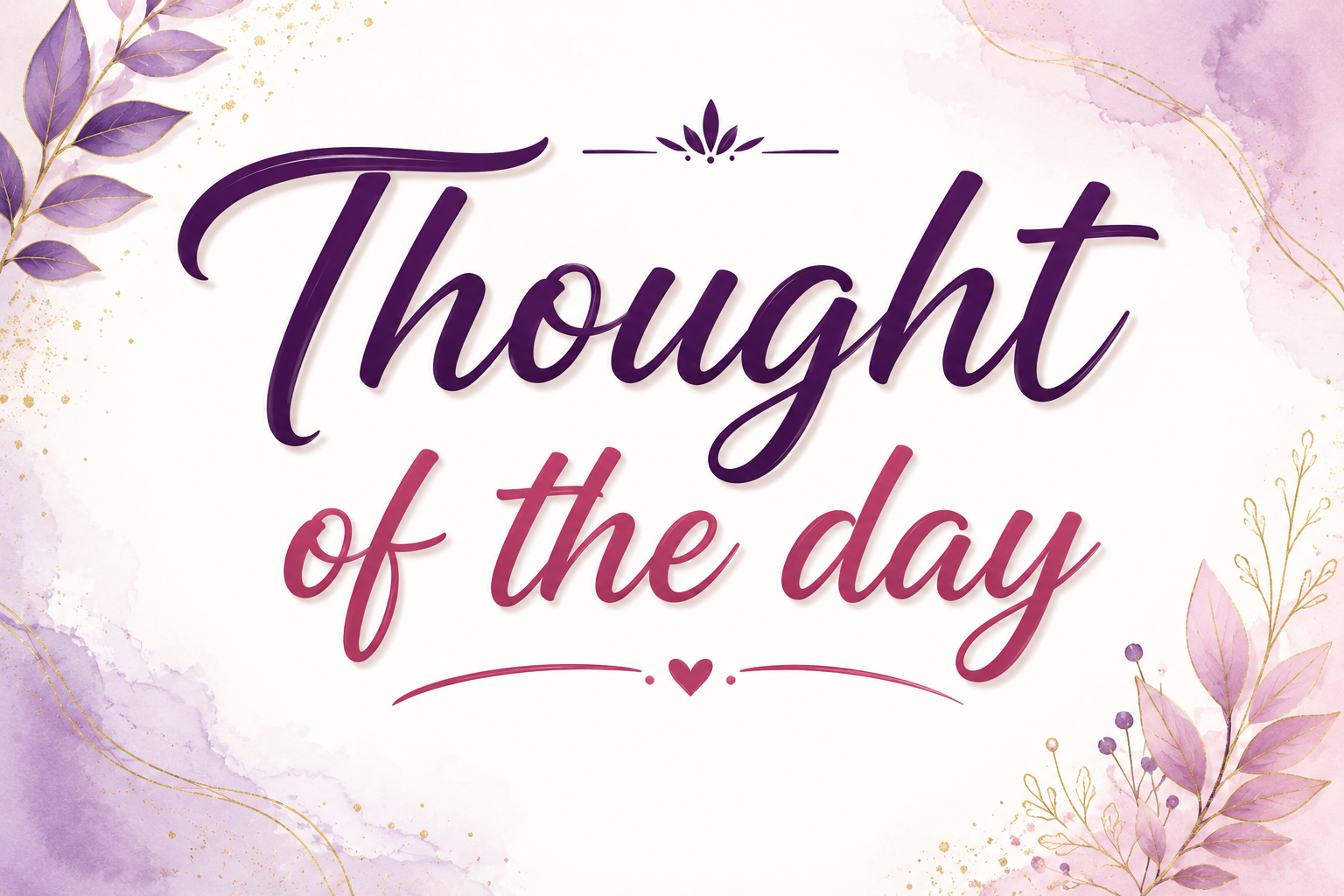 Thought of the day