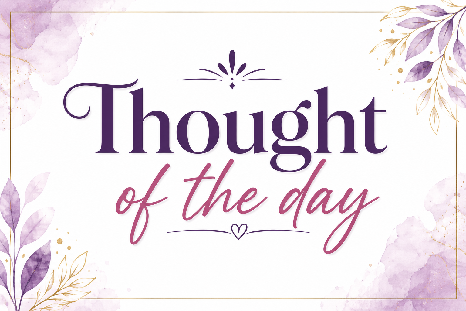Thought of the day