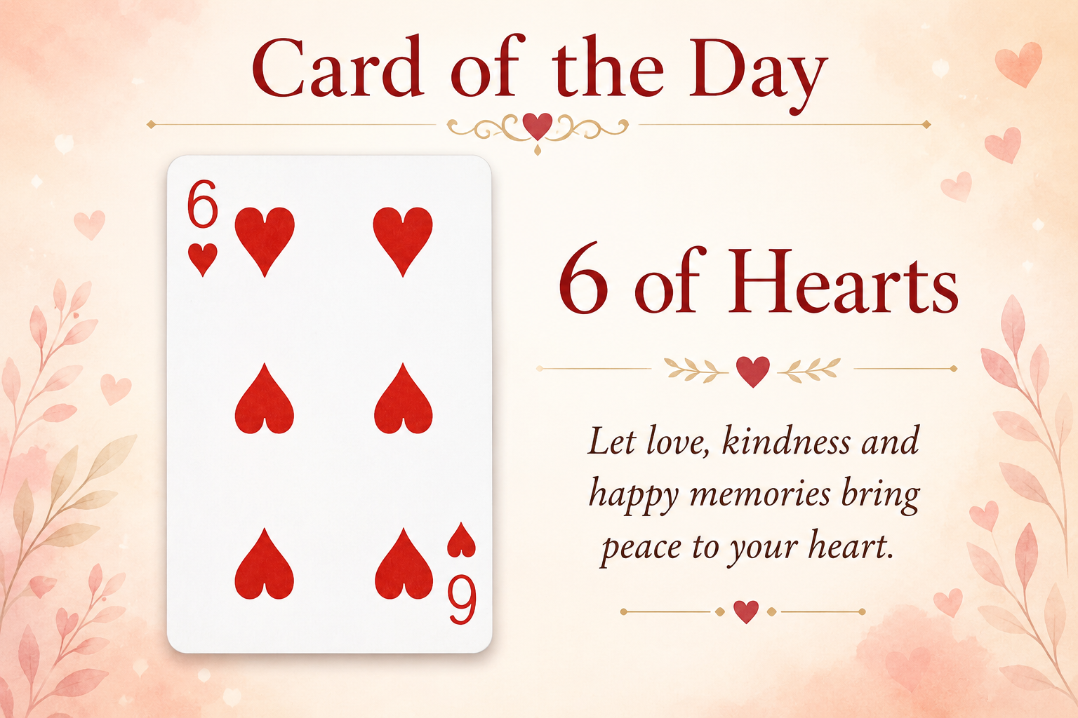 Card of the Day – 6 of Hearts
