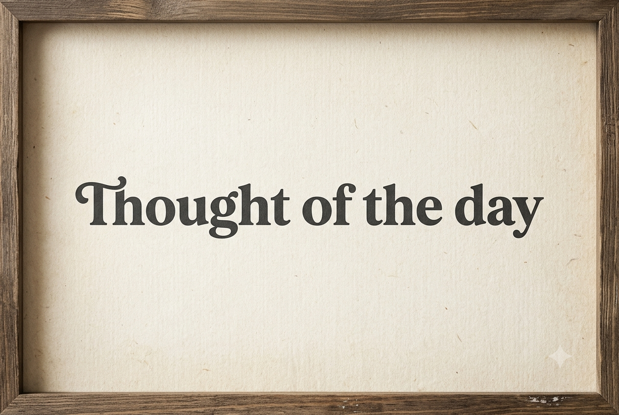 Thought of the day