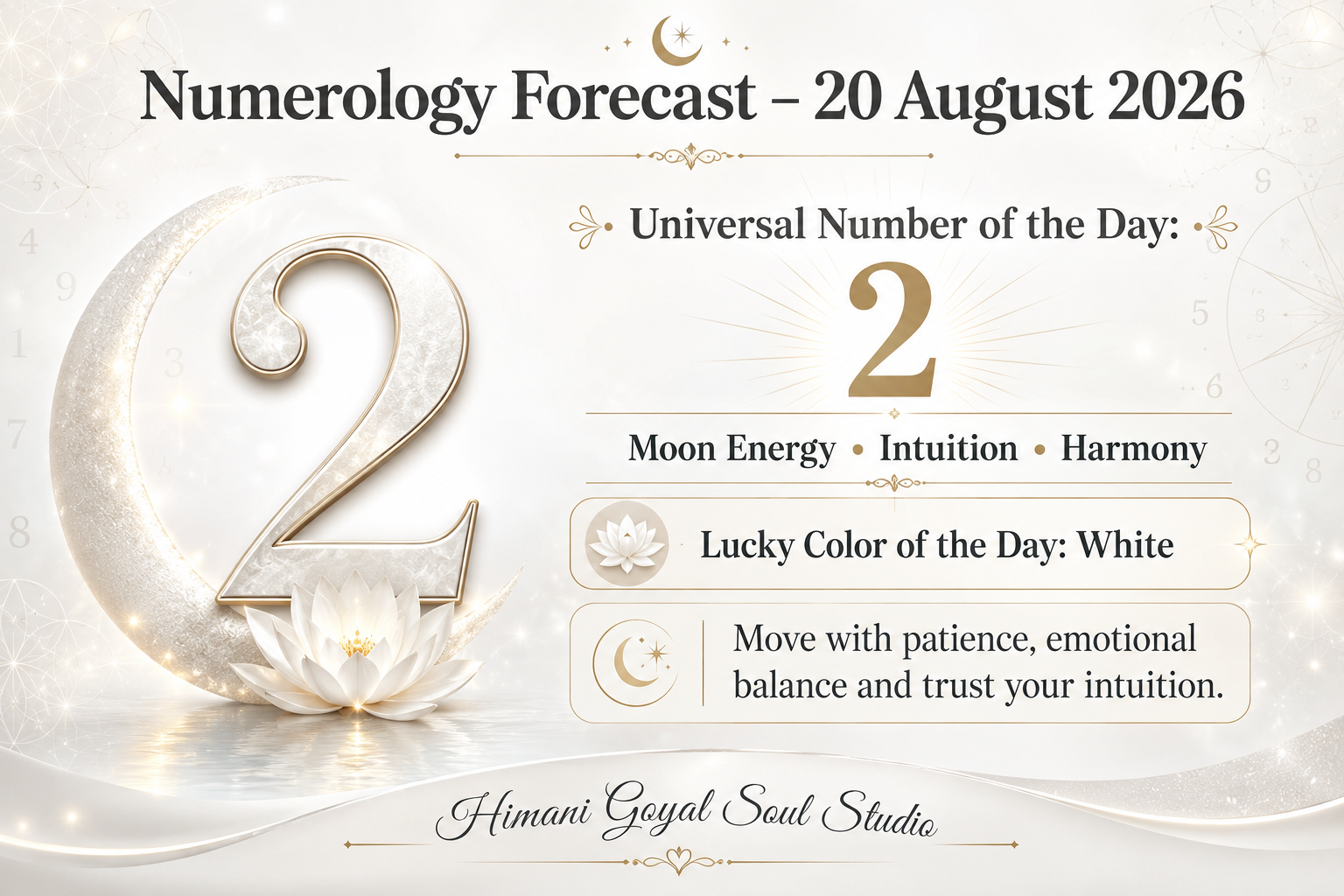 Numerology Forecast for 20 August 2026