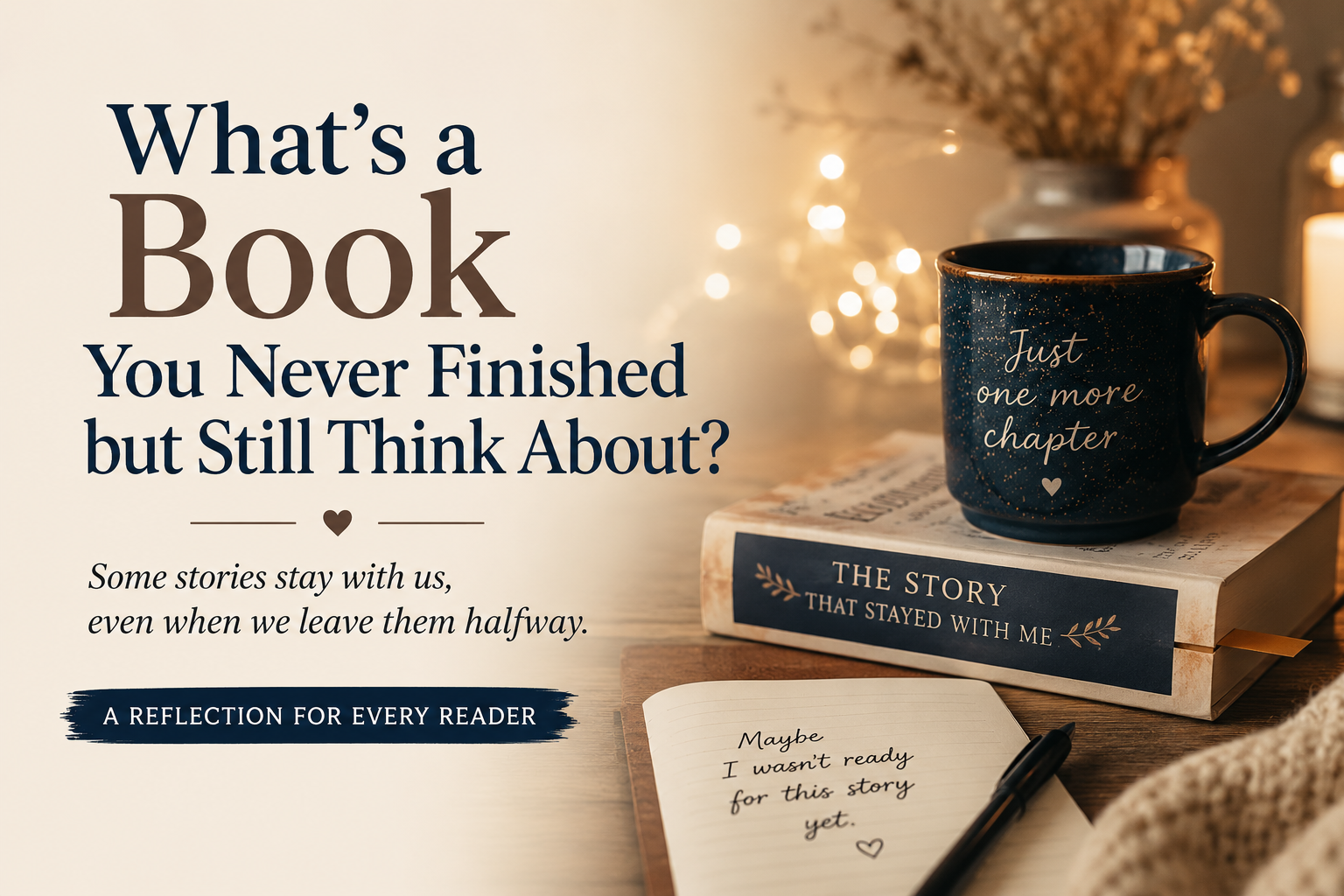 What’s a book you never finished but still think about?