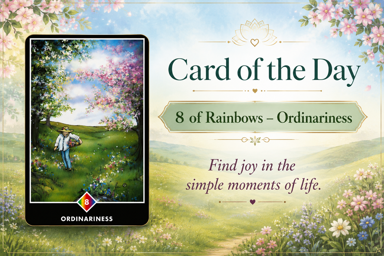 🌈 Card of the Day: 8 of Rainbows – Ordinariness