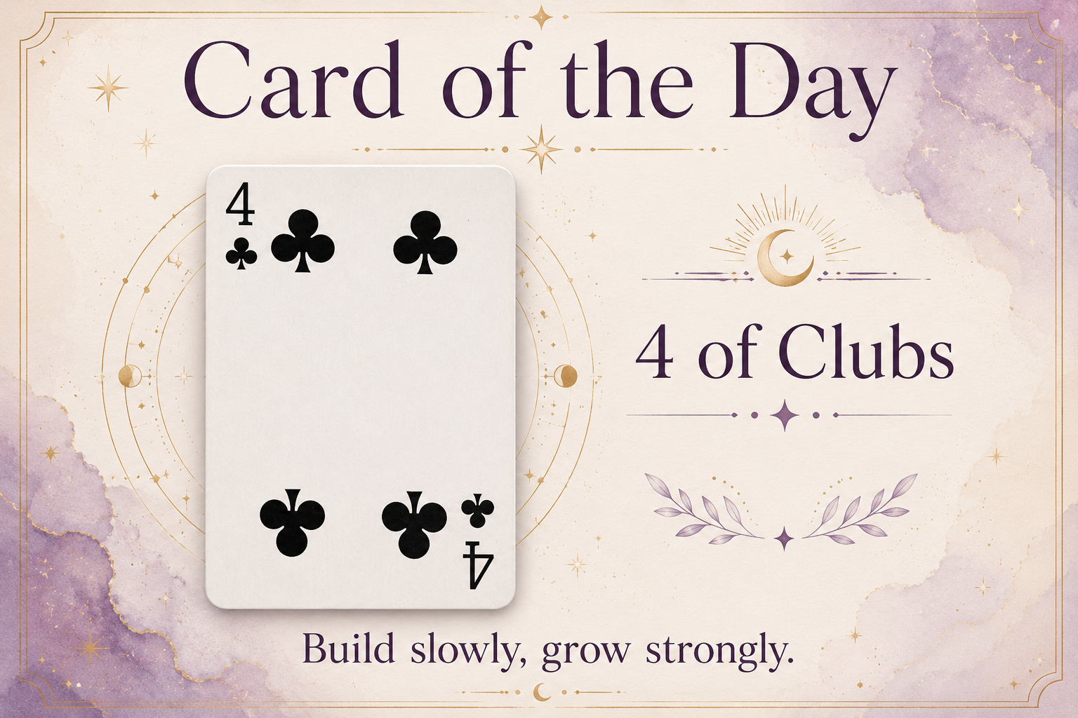Card of the Day: Four of Clubs