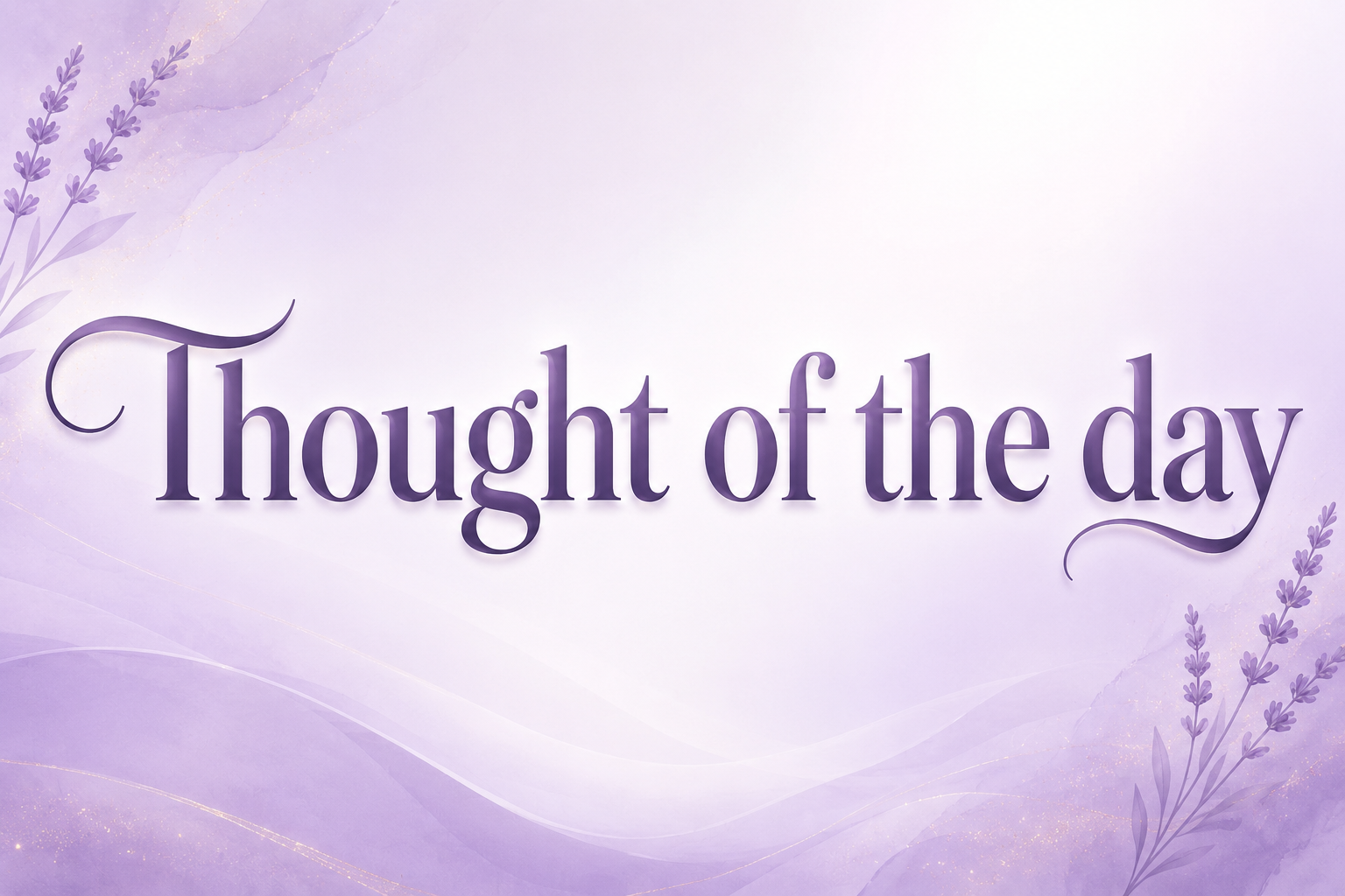Thought of the day