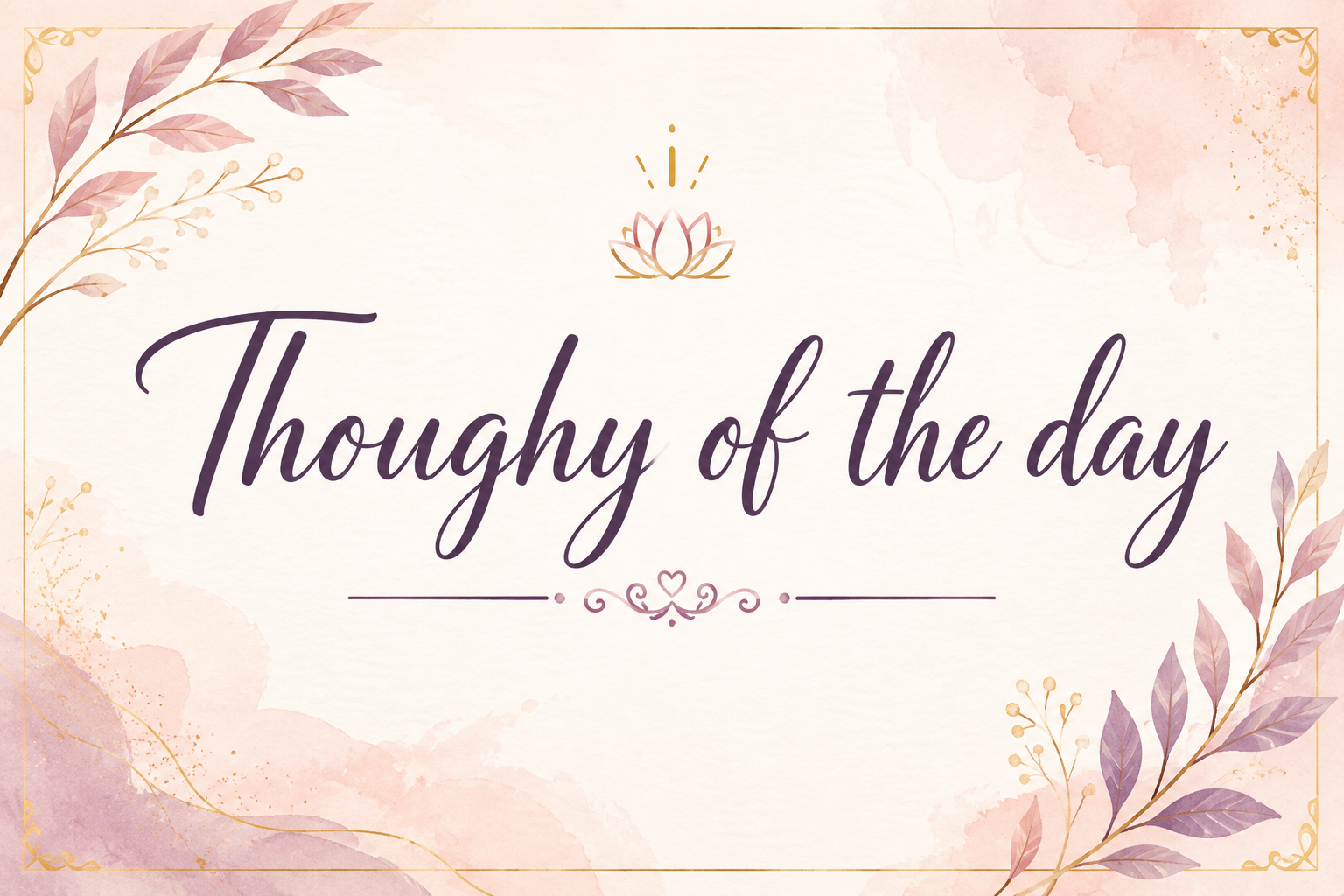 Thought of the day