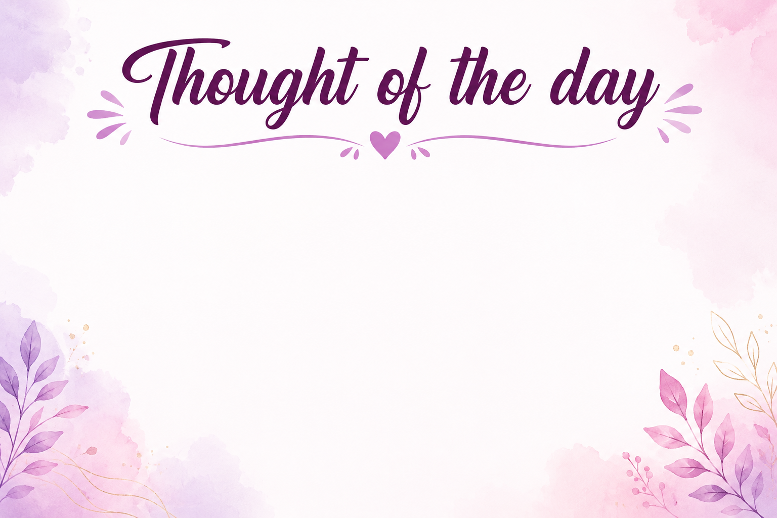 Thought of the day