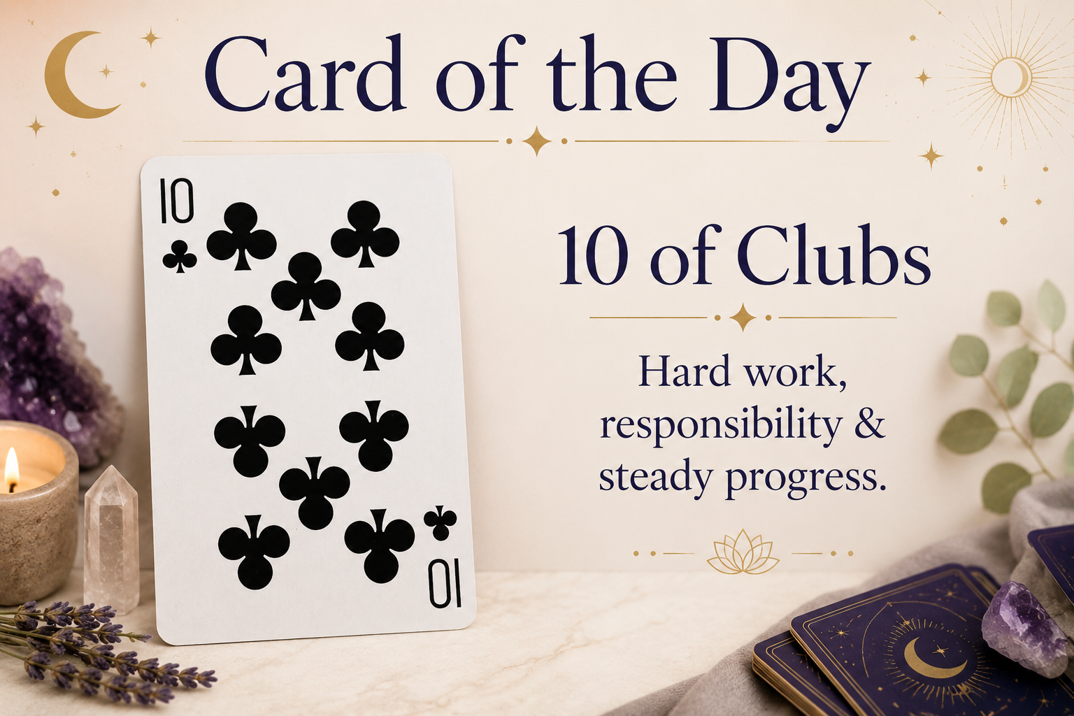 🃏 Card of the Day — 10 of Clubs