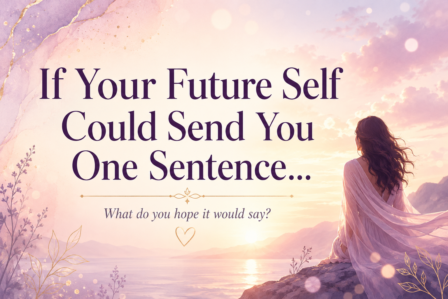 If your future self could send you one sentence, what do you hope it would say?