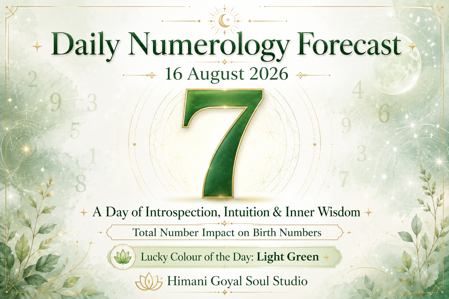 Daily Numerology Forecast – 16 August 2026