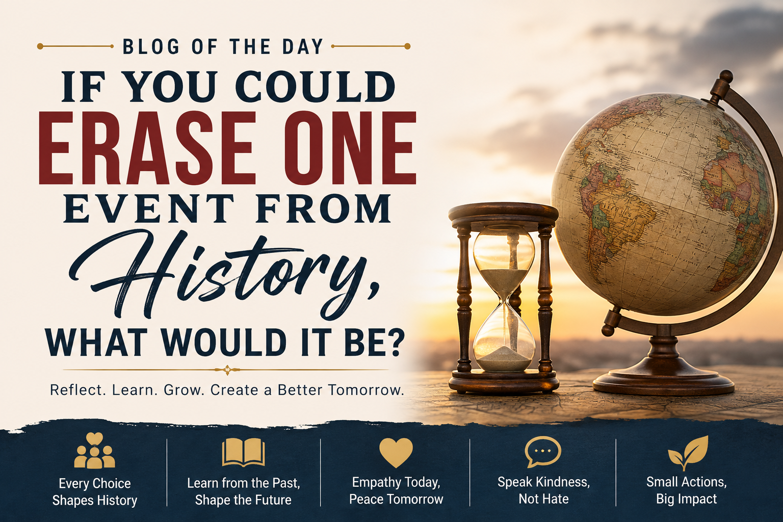 If you could erase one event from history, what would it be?