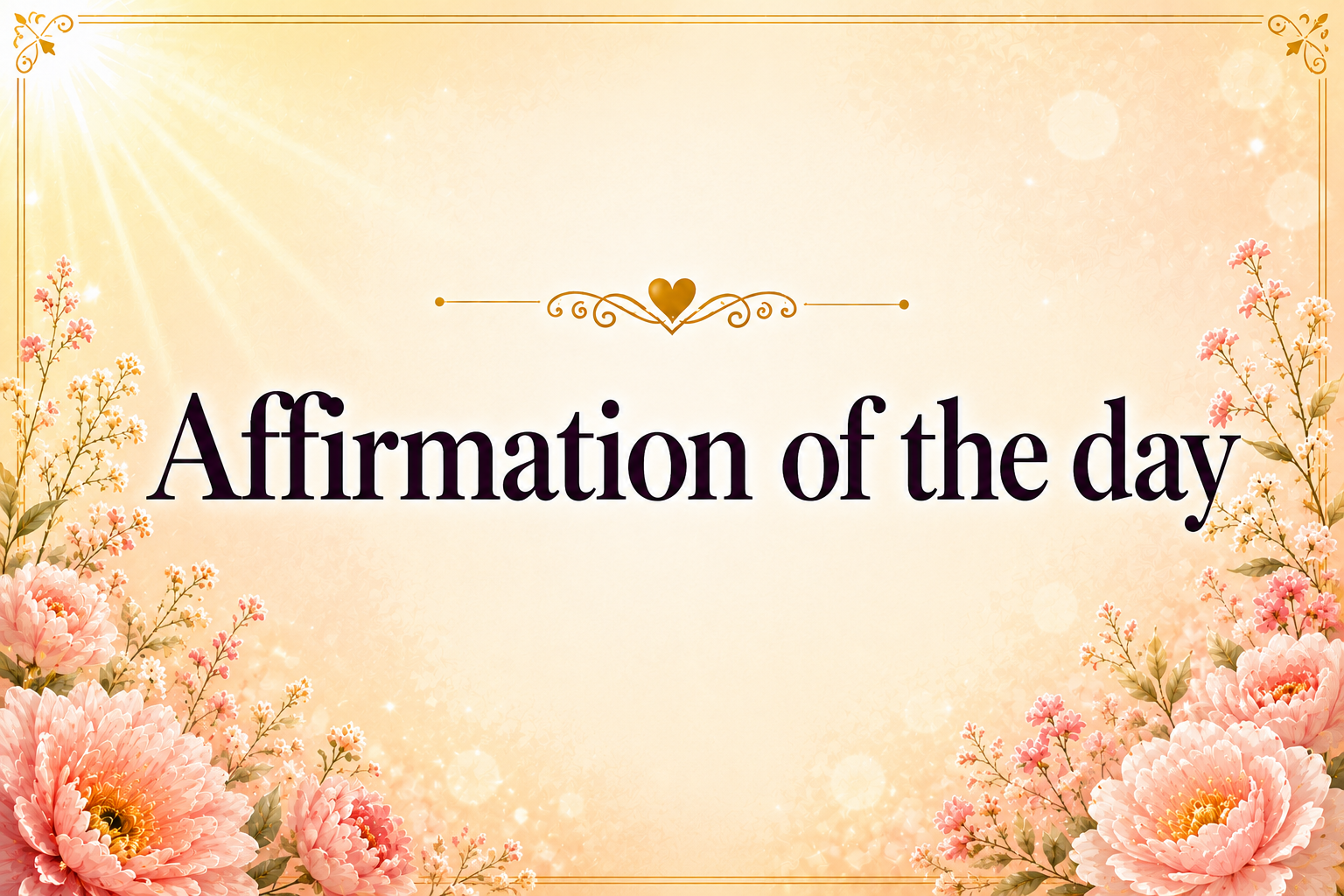 Affirmation of the day