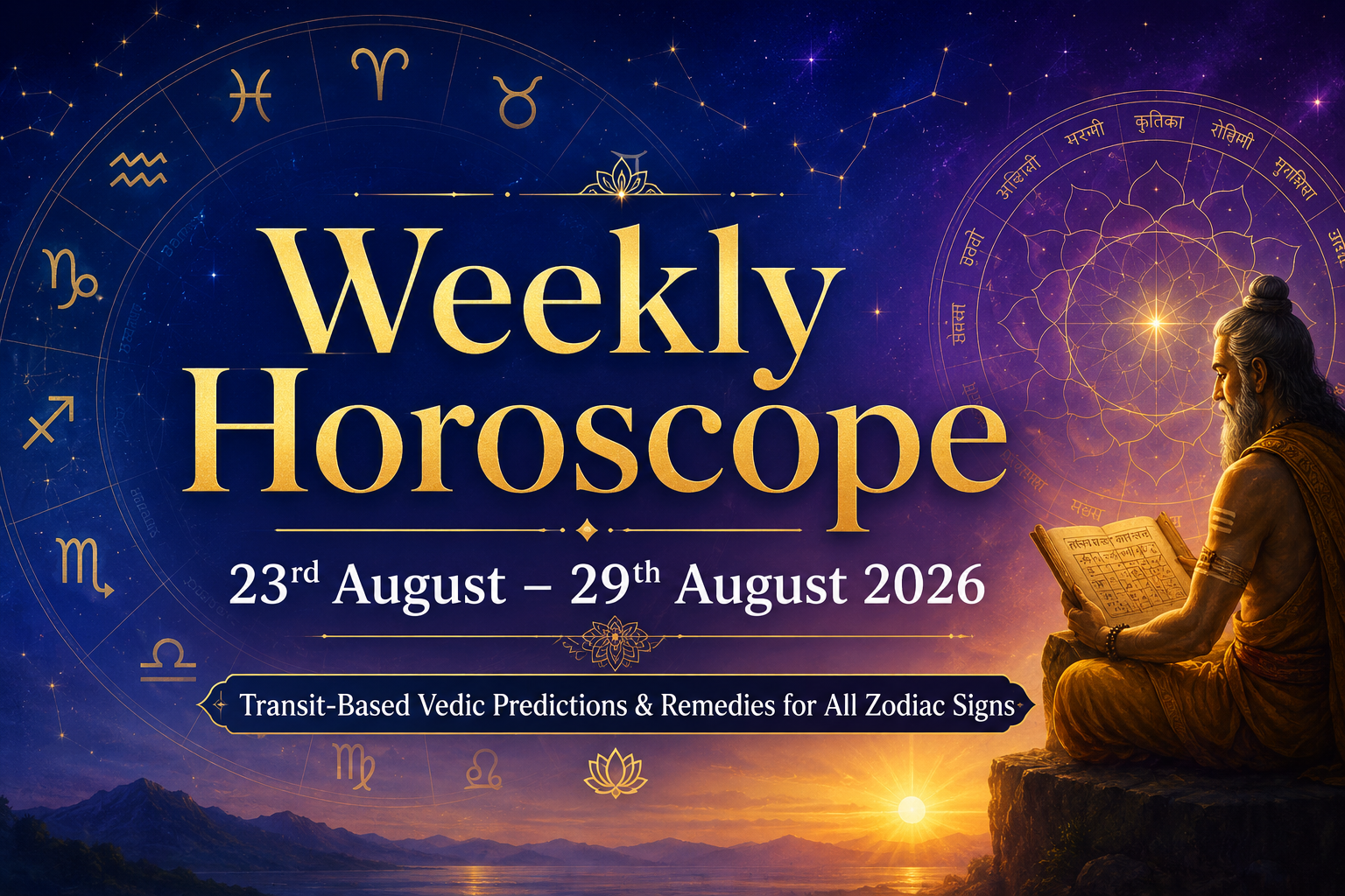 Weekly Horoscope: 23rd August to 29th August 2026