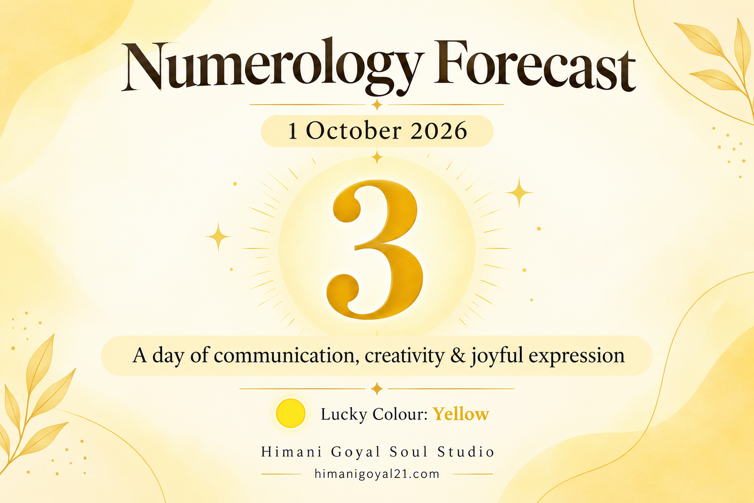 Numerology Forecast for 1 October 2026