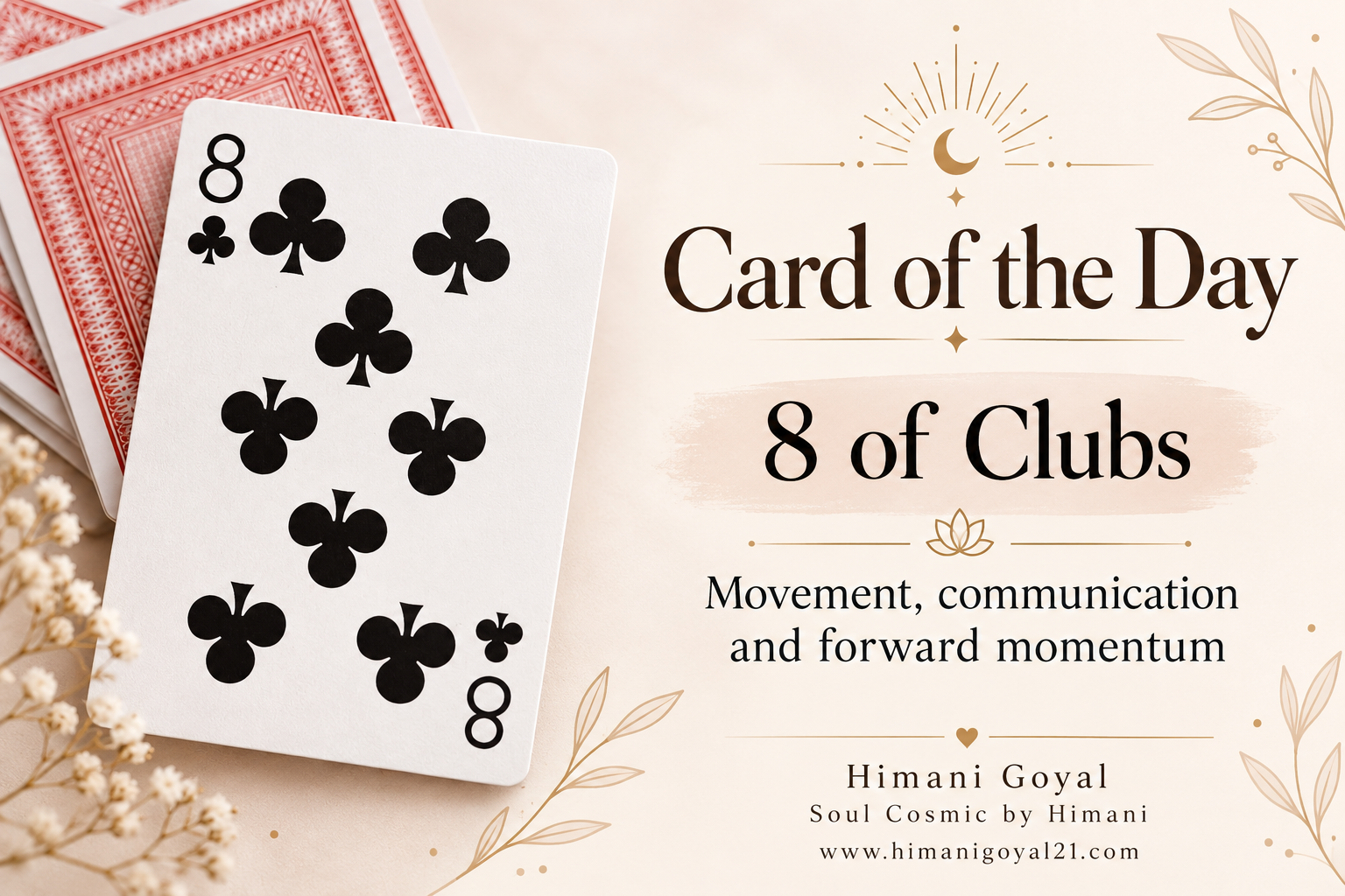 🃏 Card of the Day — 8 of Clubs