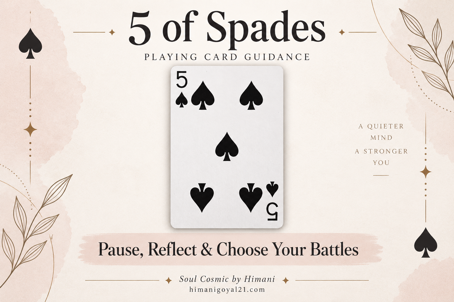 ♠️ Card of the Day: 5 of Spades