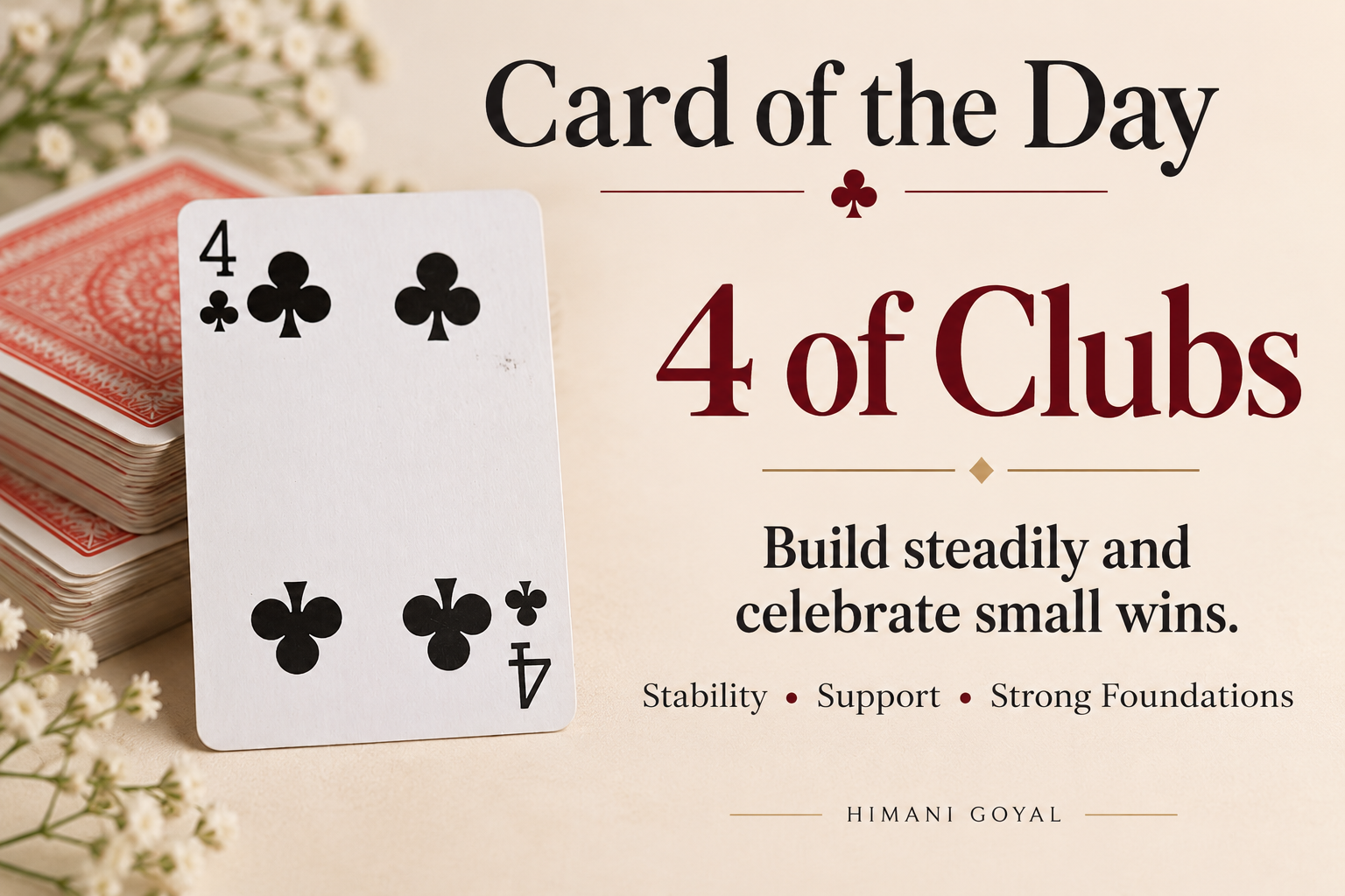 🃏 Card of the Day: 4 of Clubs