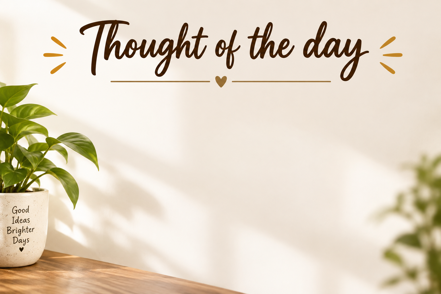 Thought of the day