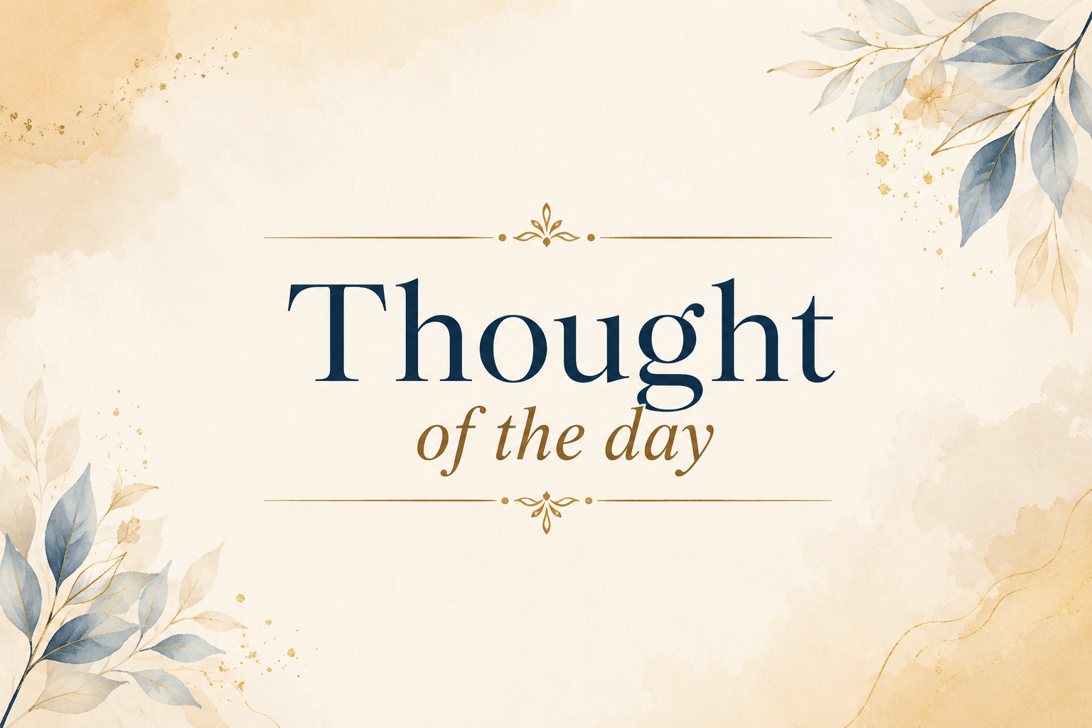 Thought of the day