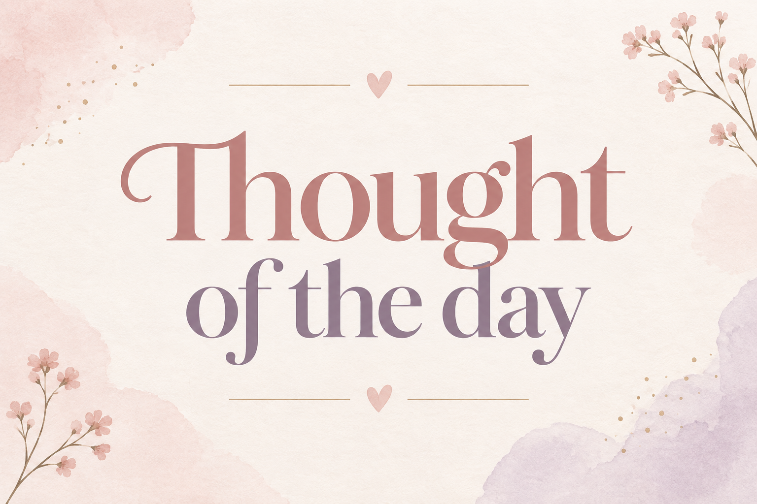 Thought of the day