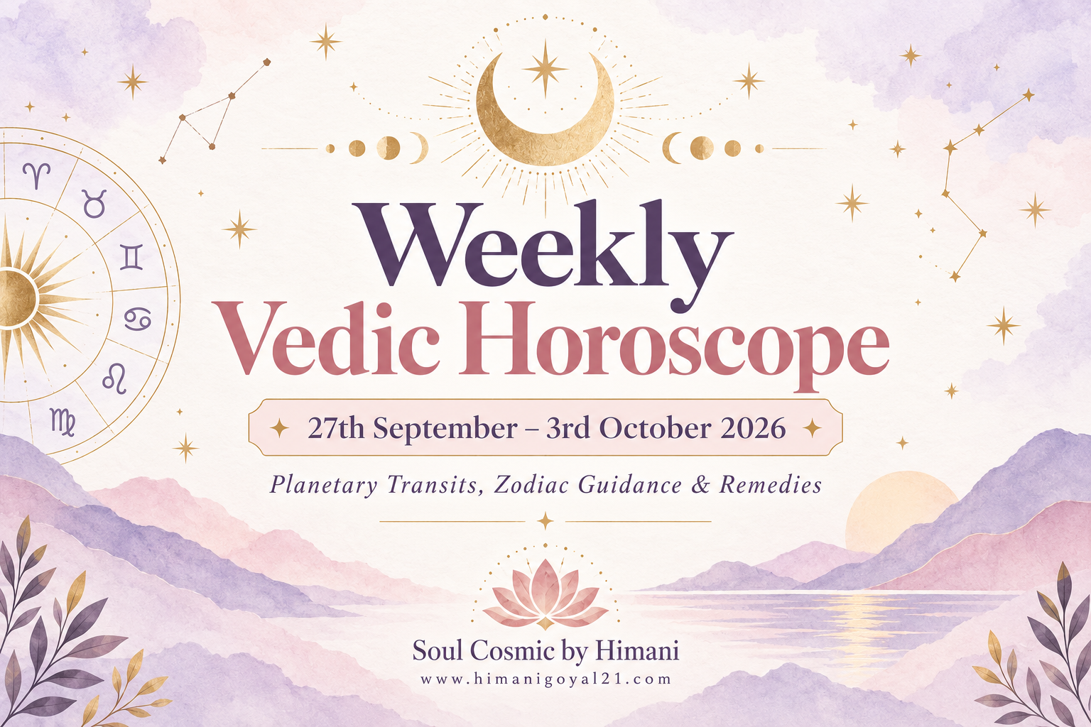 Weekly Vedic Horoscope 27 September – 3 October 2026