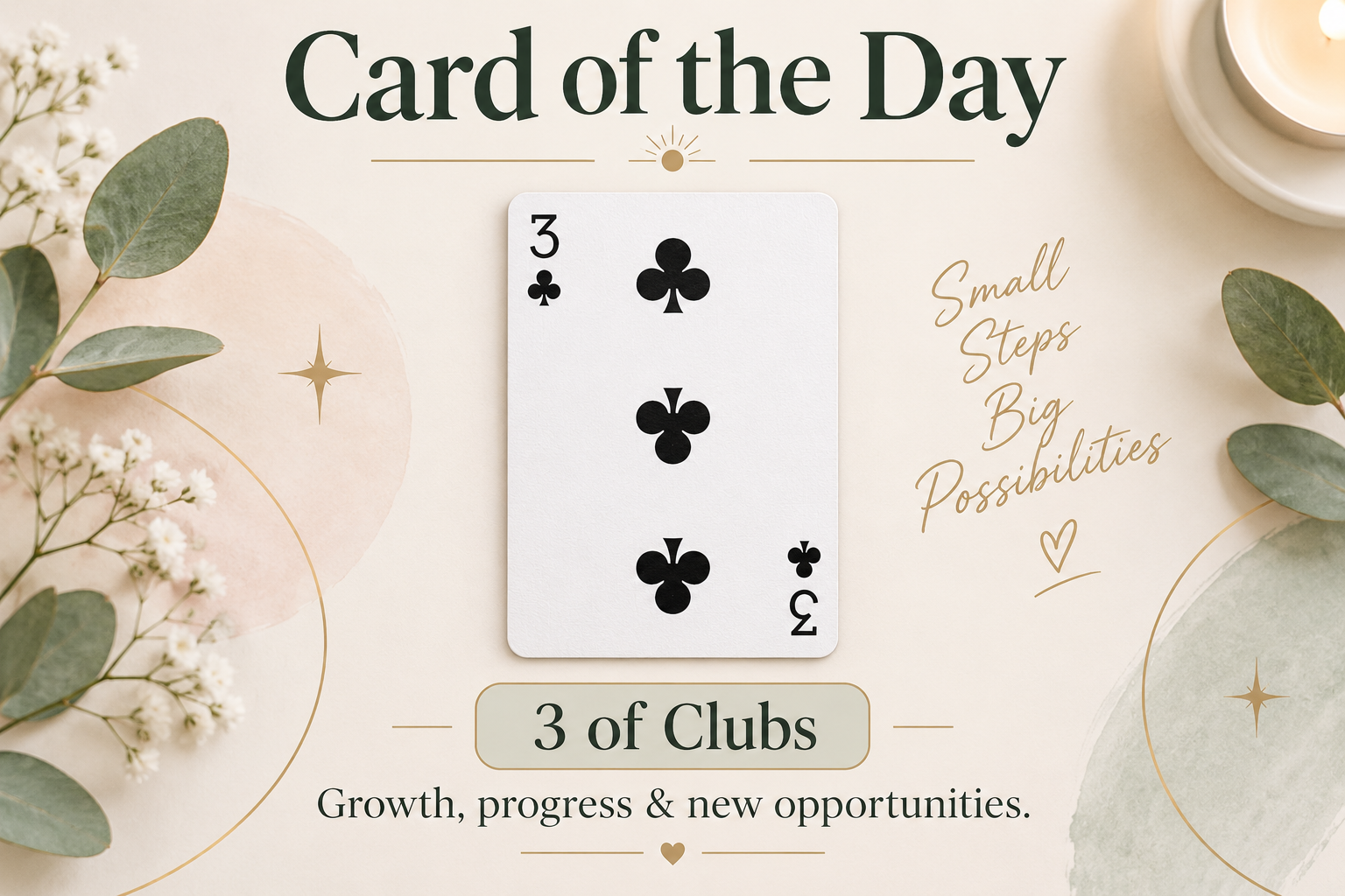 Card of the Day – 3 of Clubs ♣️