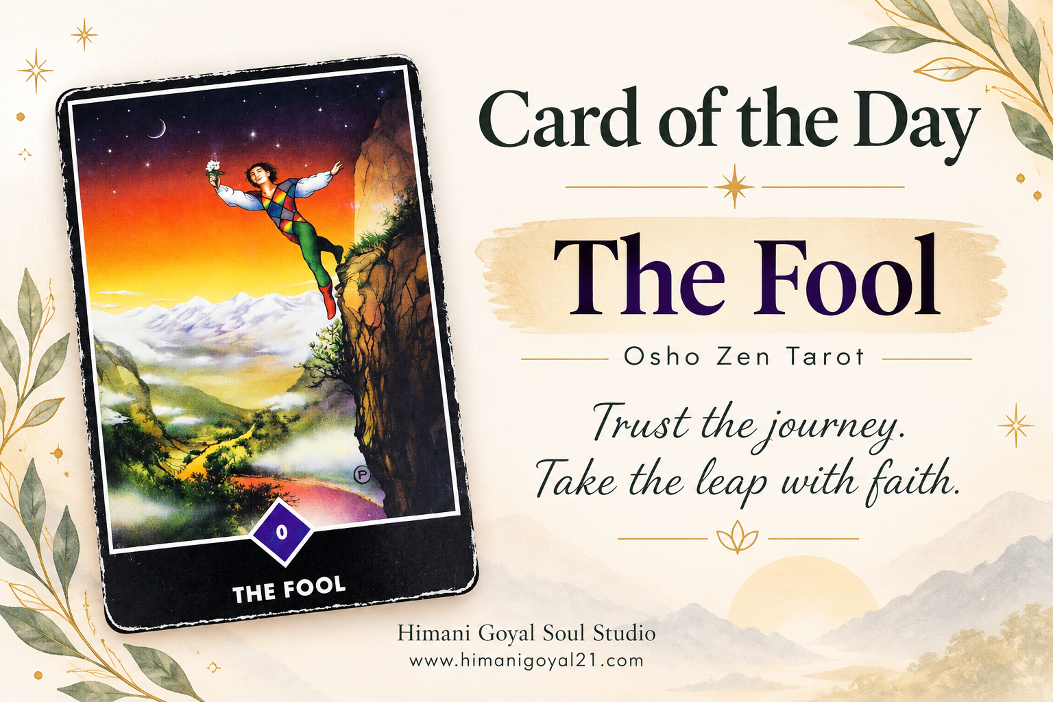 🌿 Card of the Day – The Fool
