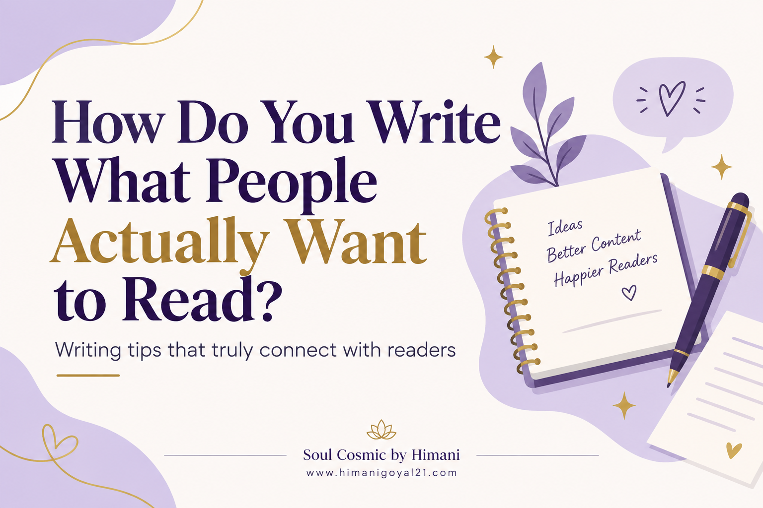 How do you write what people actually want to read?