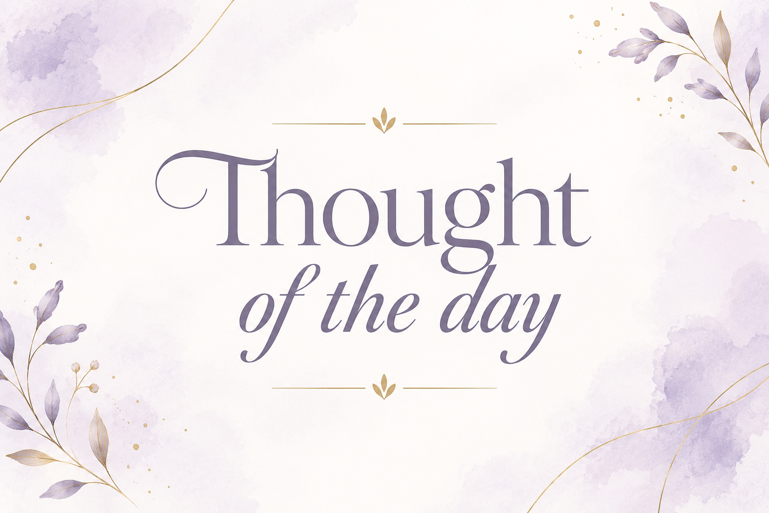 Thought of the day