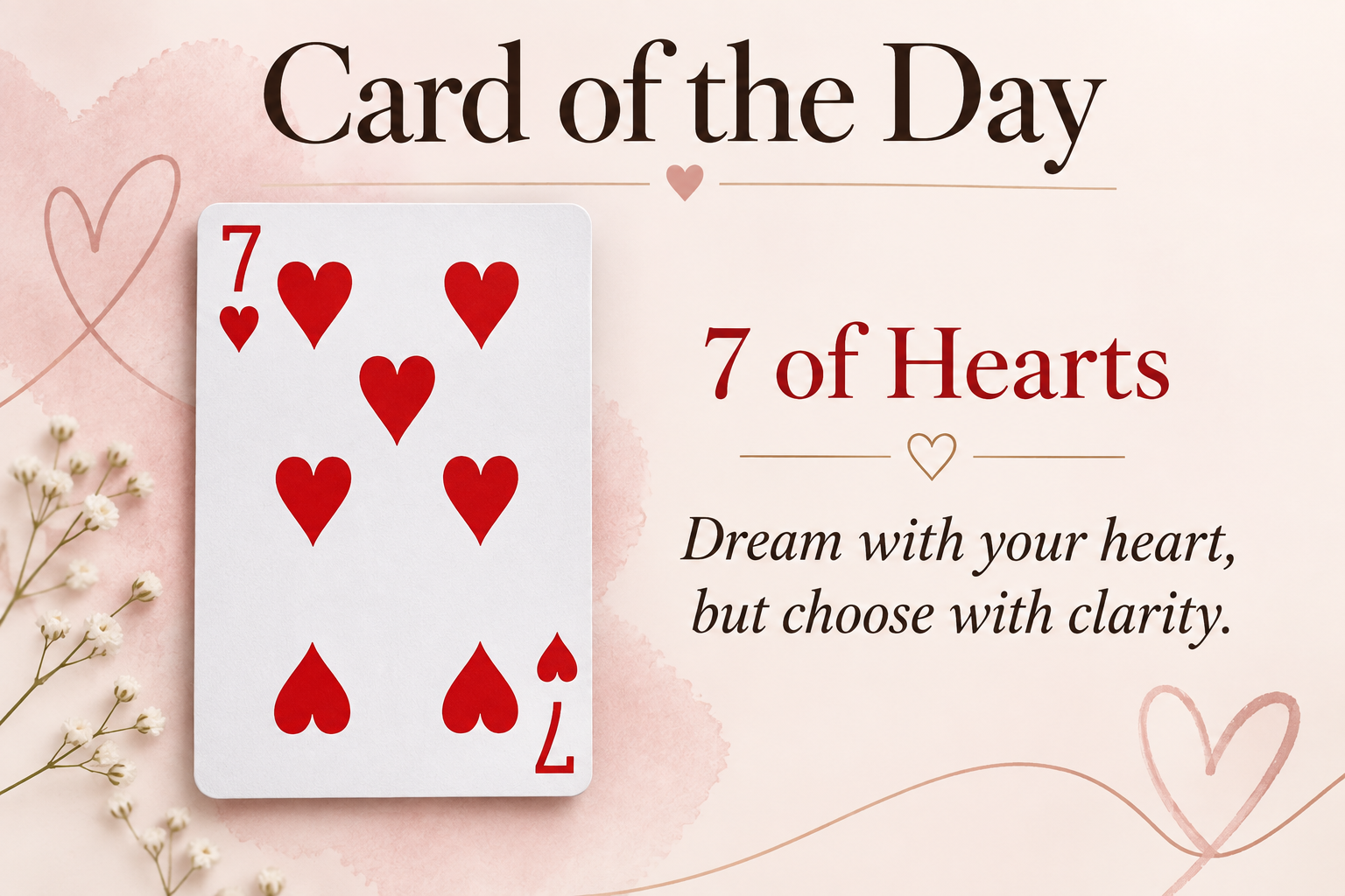 ❤️ Card of the Day: 7 of Hearts
