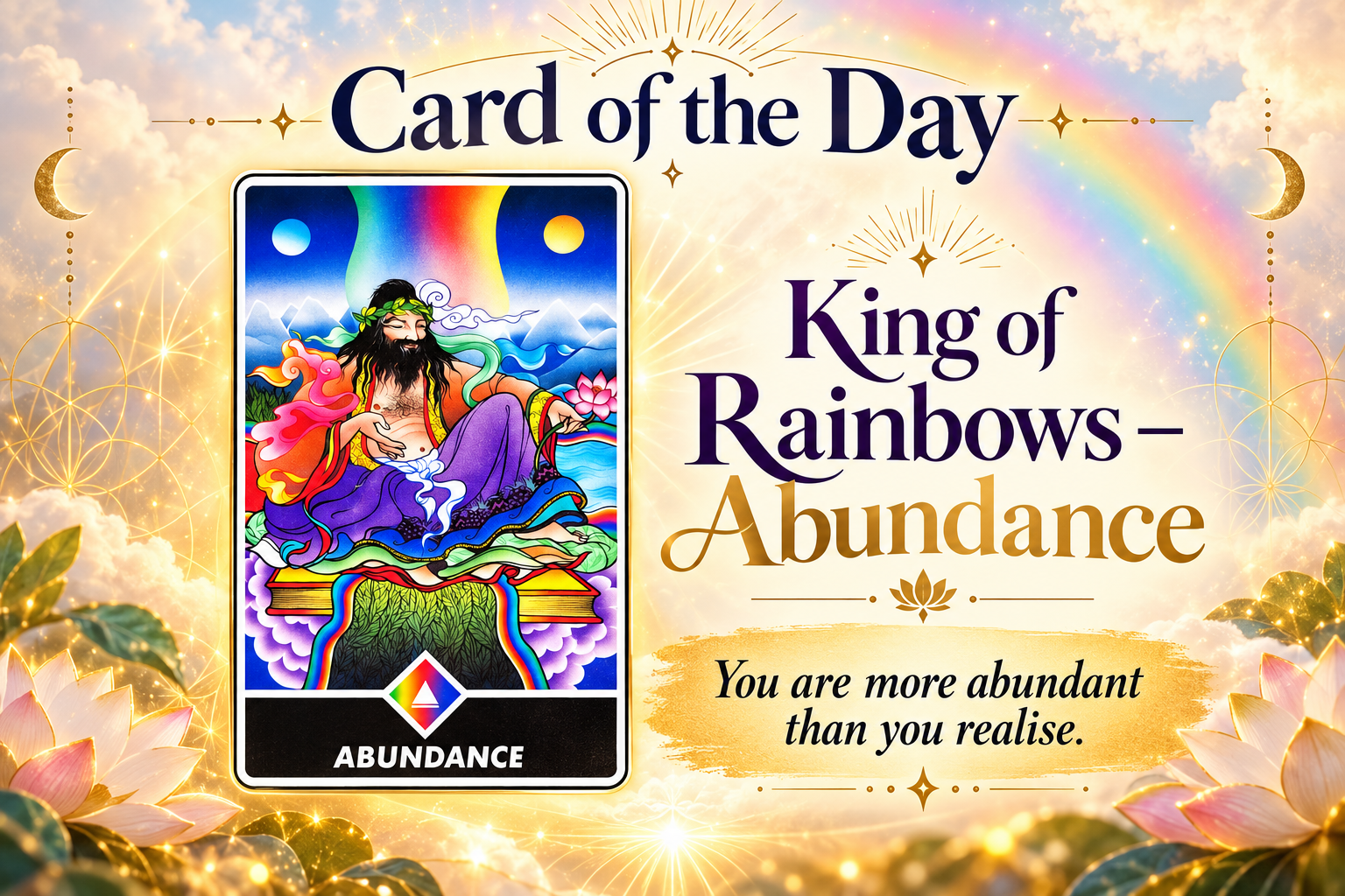 🌈 Card of the Day: King of Rainbows – Abundance