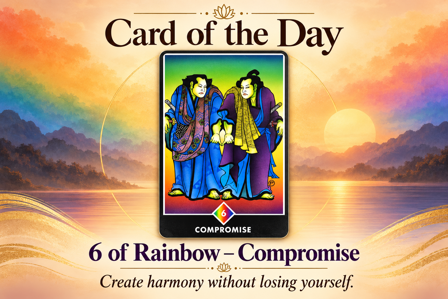 🌈 Card of the Day: 6 of Rainbow – Compromise