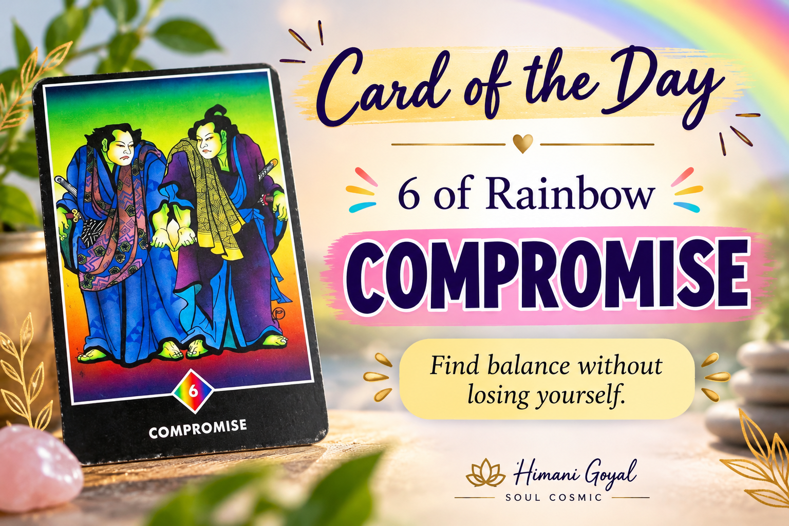 🌈 Card of the Day: 6 of Rainbow – Compromise