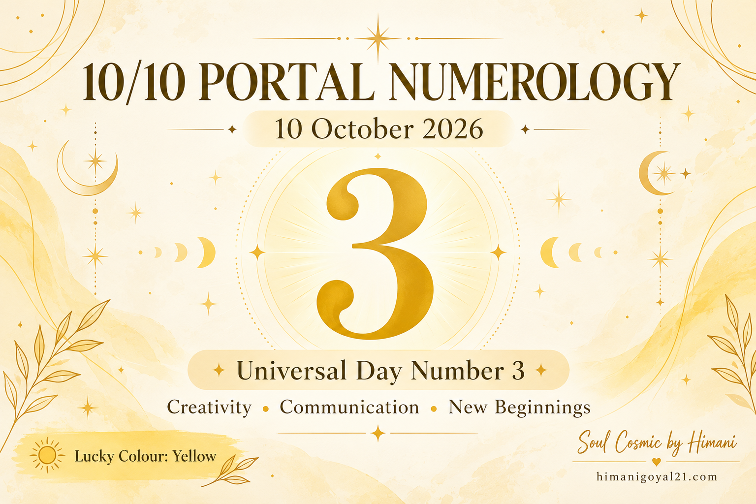 10/10 Portal Numerology: What 10 October 2026 Brings for Every Birth Number