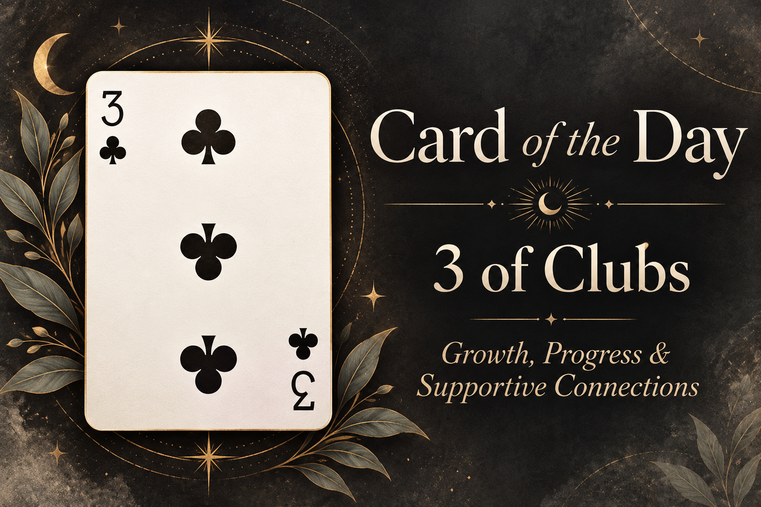 ♣️ Card of the Day: 3 of Clubs