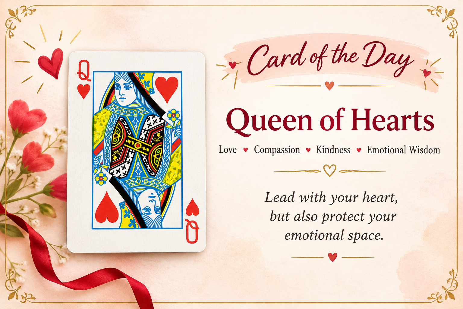 ❤️ Card of the Day: Queen of Hearts