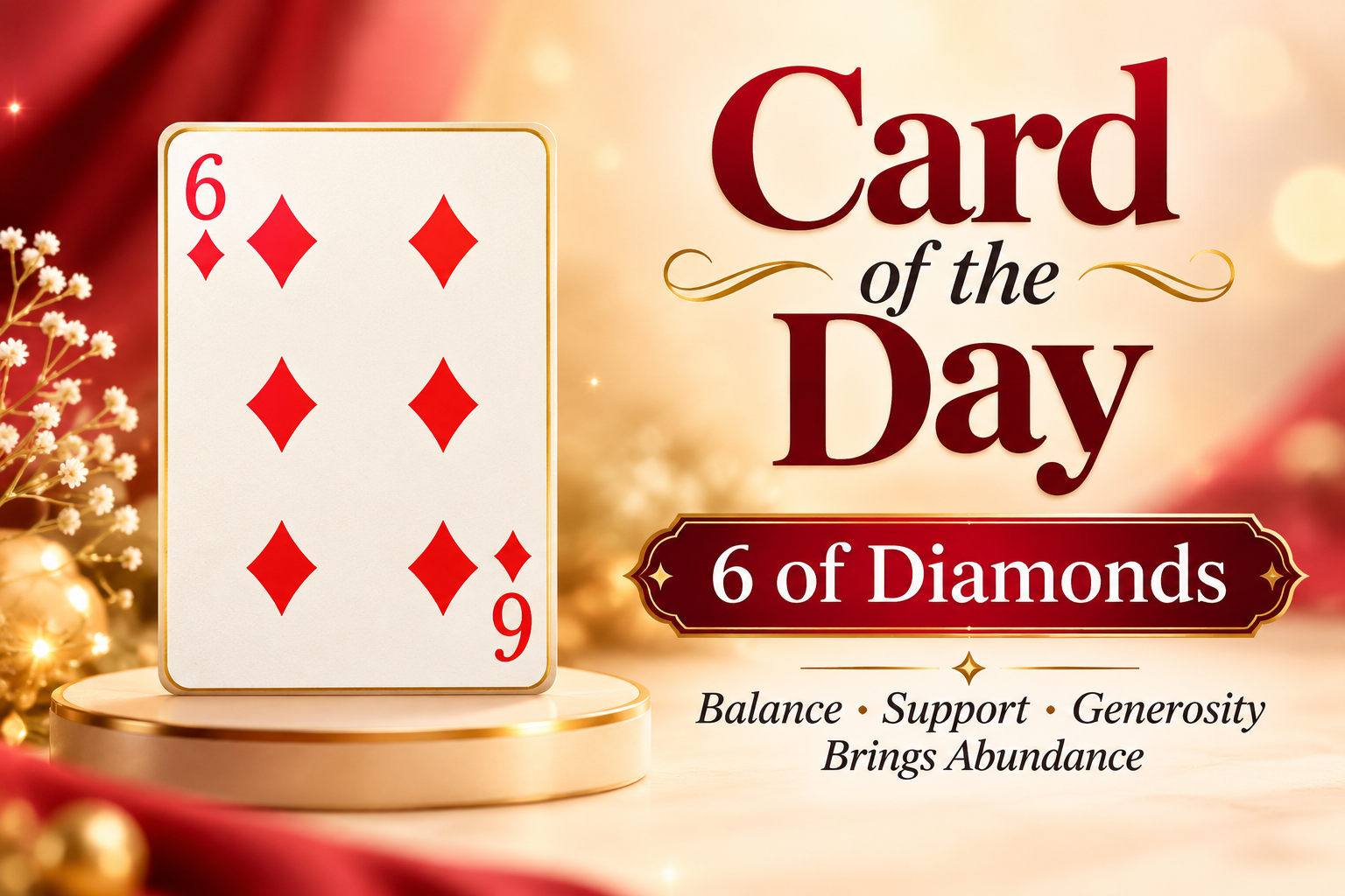 ♦️ Card of the Day — 6 of Diamonds