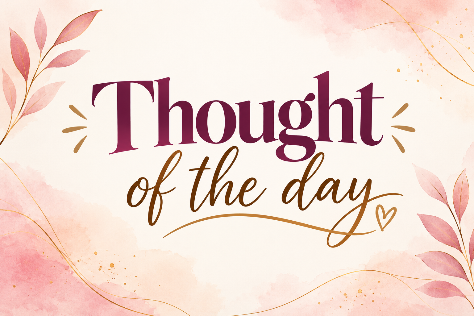 Thought of the day