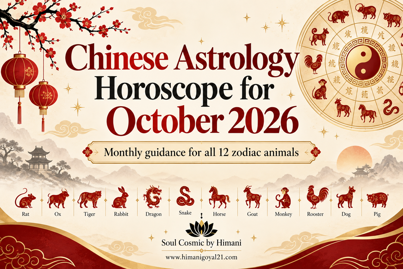 Chinese Astrology Horoscope for October 2026