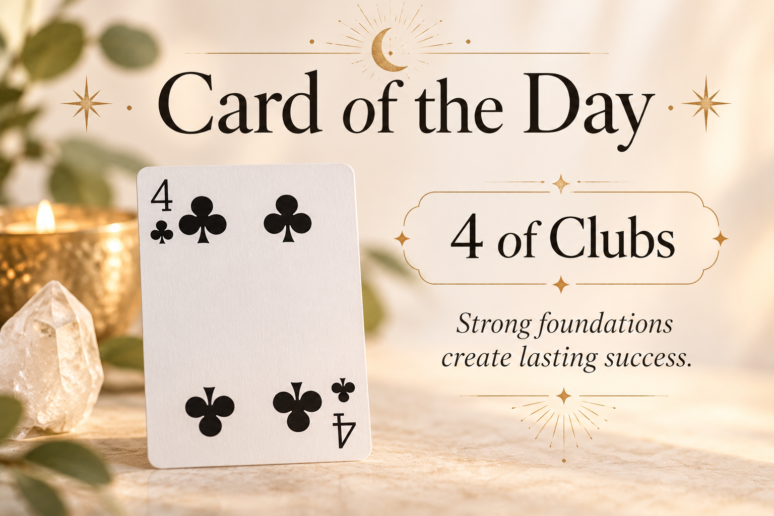 ♣️ Card of the Day — 4 of Clubs