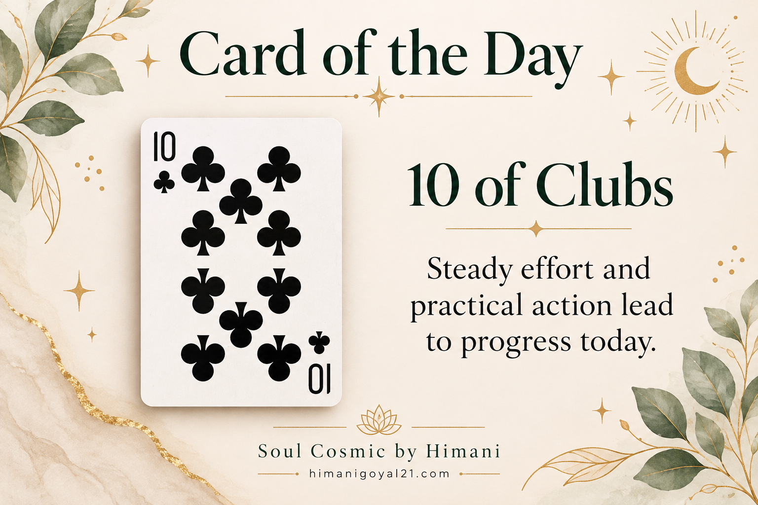 ♣️ Card of the Day – 10 of Clubs