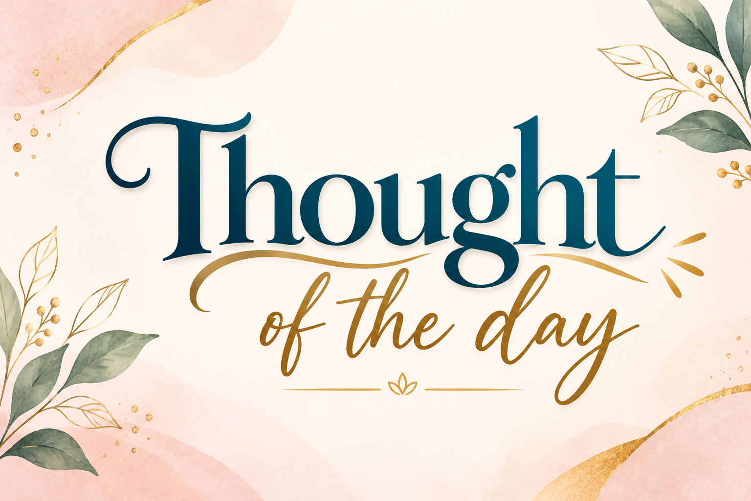 Thought of the day